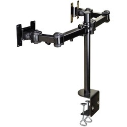 Vesa bracket for 2 screens on one arm, Table bracket for 2 x TFT 12kg swivel vesa 75 vesa 100