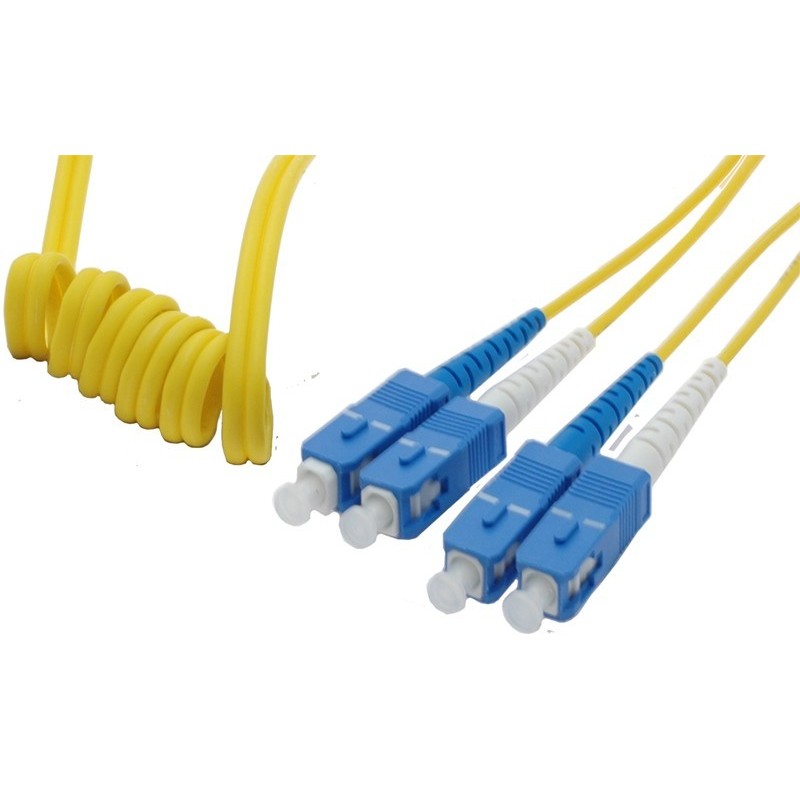 Easybend (Flexible) Fiber Cable, Single Mode, SC-SC, 1m, 9 / 125my, Yellow, LSZH, Duplex