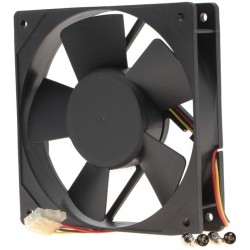 Comoputer cabinet 12VDC fan 120 x 120 x 25mm, with thermal sensor quiet noise reducing