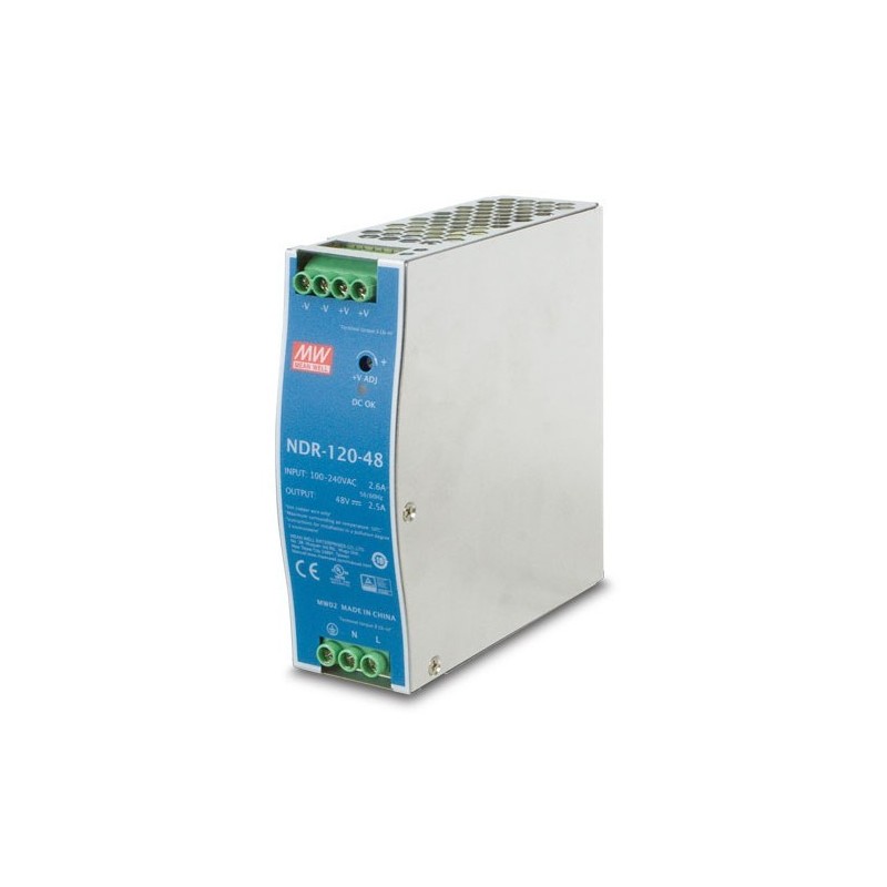Adjustable power supply - 48-55VDC (120Watt) - DIN rail