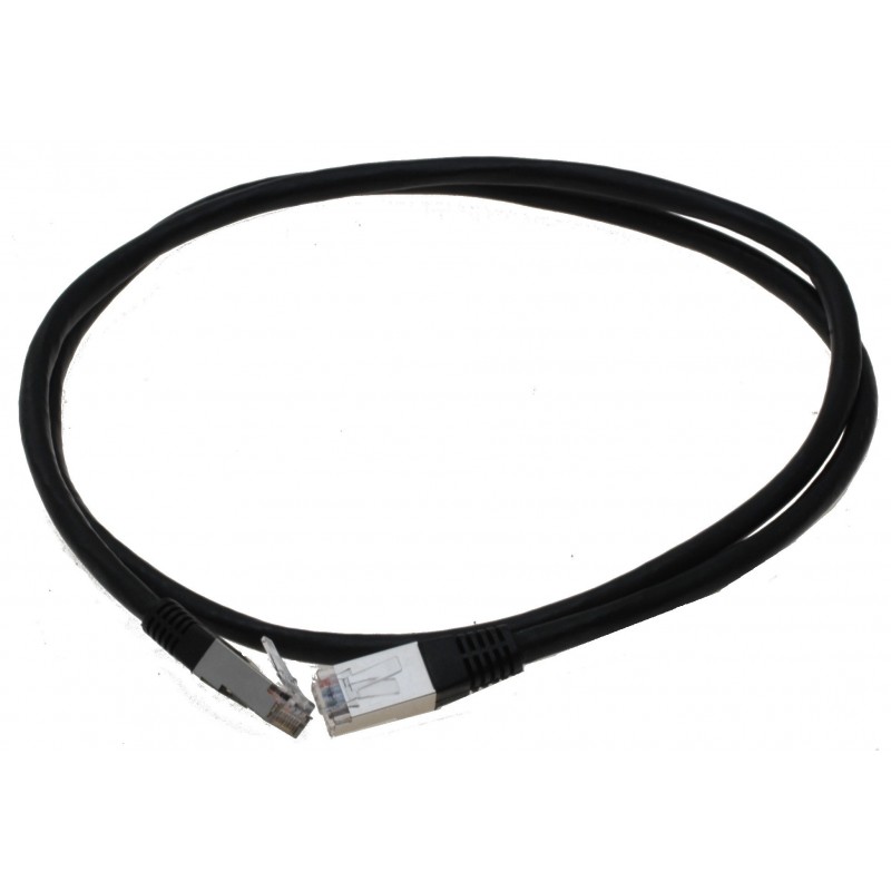 Cat. 6 netværkskabel, RJ45, STP, AWG28, sort, 3,0mforSTP