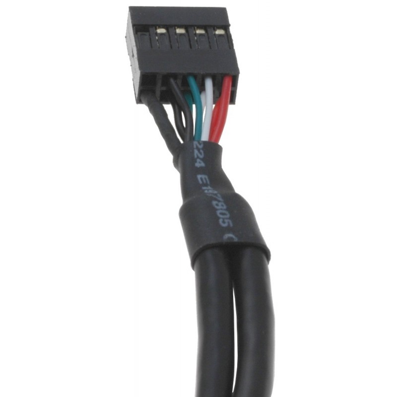 2x USB 2.0 udtag til fx panel, 2x 5-PIN intern stik, med 50 cm kabel