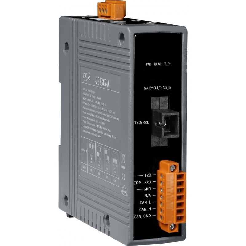 CAN buss for Single Mode fiber med manuell bryter for CAN overføringshastighet