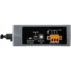 CAN bus for single mode fiber with manual switch for CAN baud rate