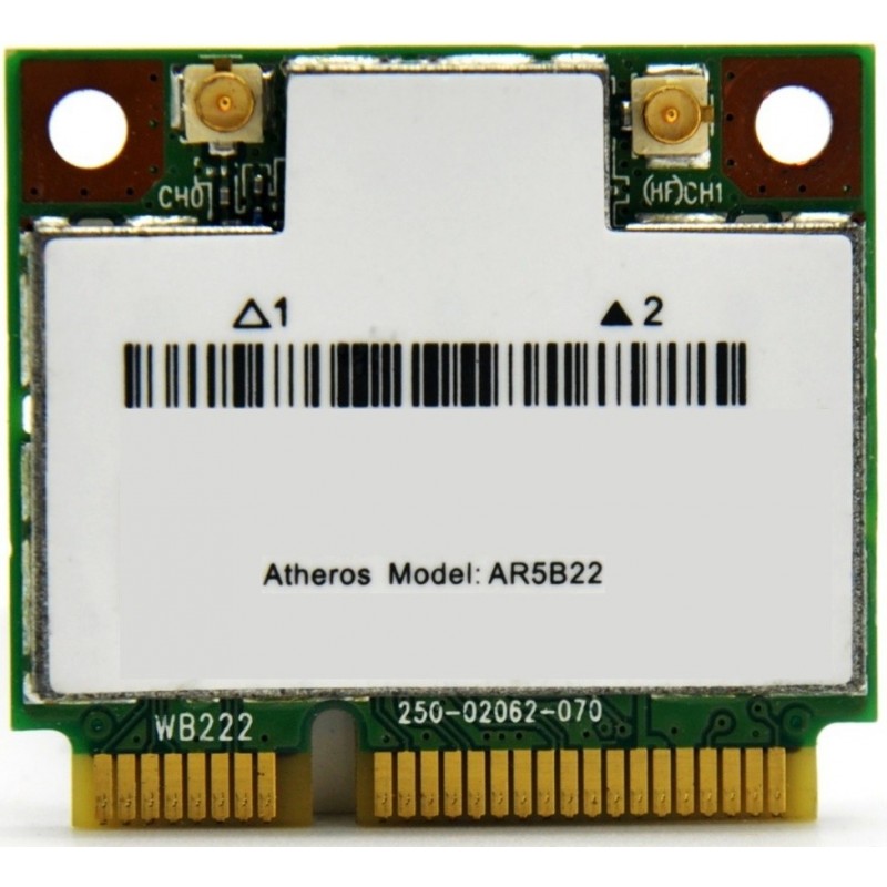Atheros brand internal wireless 2.4GHz + 5GHz, bluetooth 4.0 PCI-Ex...