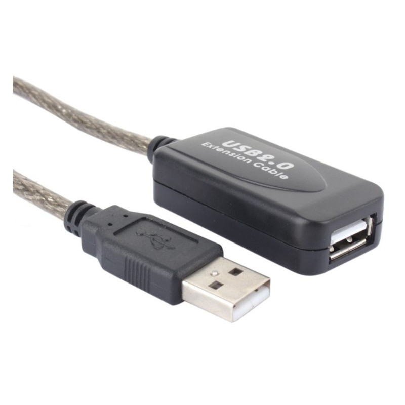Aktiv USB 2.0 repeater forlengelseskabel (20m) med 2 forsterkere øker USB-signalet