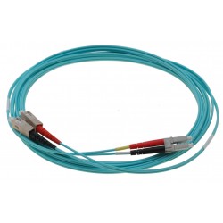 Fiber optisk omformerkabel- multimode LC-SC, 50-125µm, duplex, aqua...