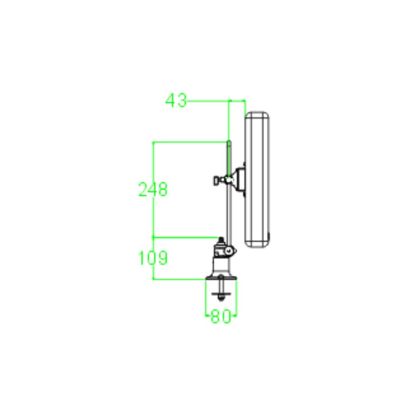 LCD-takfeste: 360° roterbar, maks 11 kg, inkl. Braketter