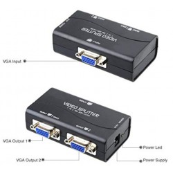 VGA Video Splitter for Dual Monitors, 1920x1440, 50m Range