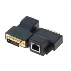 DVI-D Extender set up to 50 meters above CAT.6 Cable. With edid emulation