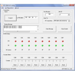 Wireless module with 8 x Digital Inputs Wet, 0 - + 50VDC 500Hz, 8 x digital output (OC) + 40VDC 650mA, Modbus