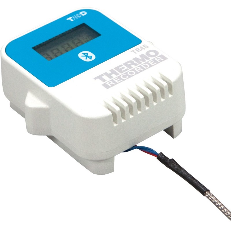 Trådløs temperaturdatalogger, Bluetooth, -199°C til +1760°C, 16 000 målinger, Pt100/1000