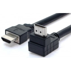 HDMI 1.4 cable. HDMI Single Link, HDMI male HDMI male. Angled 90 ° with Ethernet Cable 2 meters