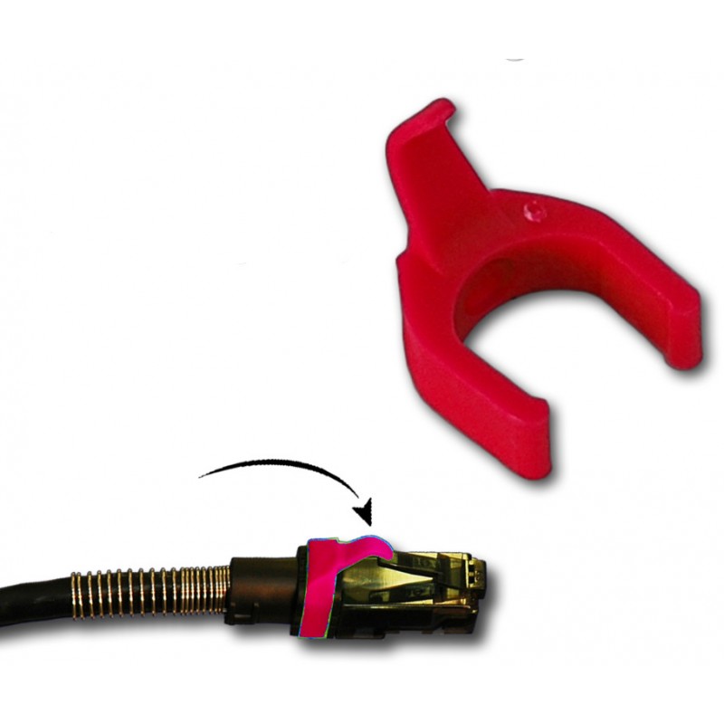 PatchSee patch cable clips - Patch clip - red color coding of network cables - DANBIT