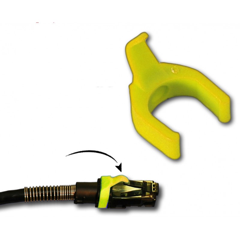 Yellow Clips for K-RJ45Lxx Cables - 50 Pack Color Coding