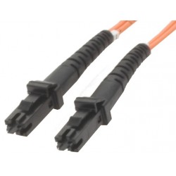 MTRJ Fiber Cable, Multi Mode, male-male, 1,8m, 62,5 / 125my, Orange, LSZH, Duplex