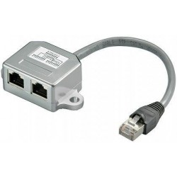 RJ45 splitter, RJ45 male and 2 x RJ45 female