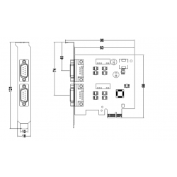 PCI express card 2 x RS422/485 Surge Isolation dos linux, DOS, XP, win10/11 Windows server 2003/2008/2012/2016/2019/2022