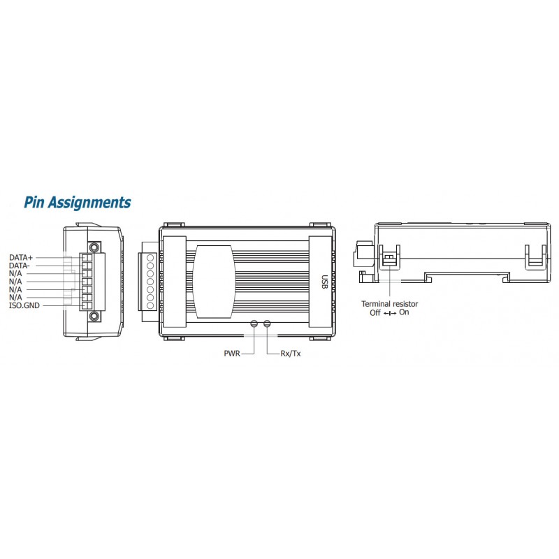 ICPDAS TM-7561 er en USB for R485 Converter - Isolated - Danbit