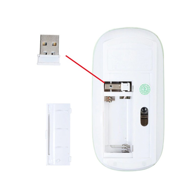 Super slank trådløs USB-mus - MacBook - rekkevidde 10m - DANBIT