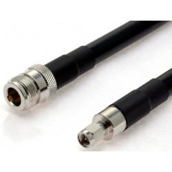 N-Type female to SMA male, Low loss cable, 10m
