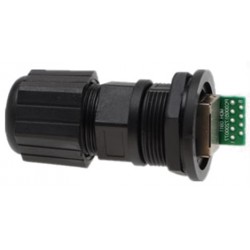 Outdoor M25 RJ45 - PCB IP67-kontakt - vanntett RJ45-adapter for panelmontering