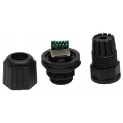 Outdoor M25 RJ45 - PCB IP67-kontakt - vanntett RJ45-adapter for panelmontering