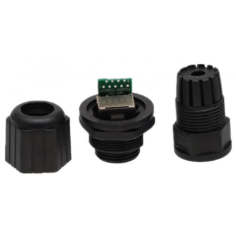 Outdoor M25 RJ45 - PCB IP67-kontakt - vanntett RJ45-adapter for panelmontering