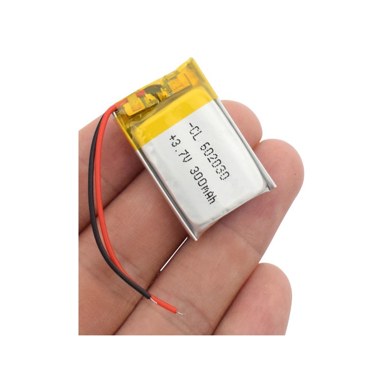 300mAh 602030 3.7V lithium polymer battery - rechargeable - DANBIT