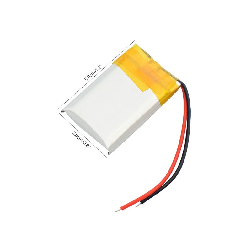 300mAh 602030 3.7V lithium polymer battery - rechargeable - DANBIT