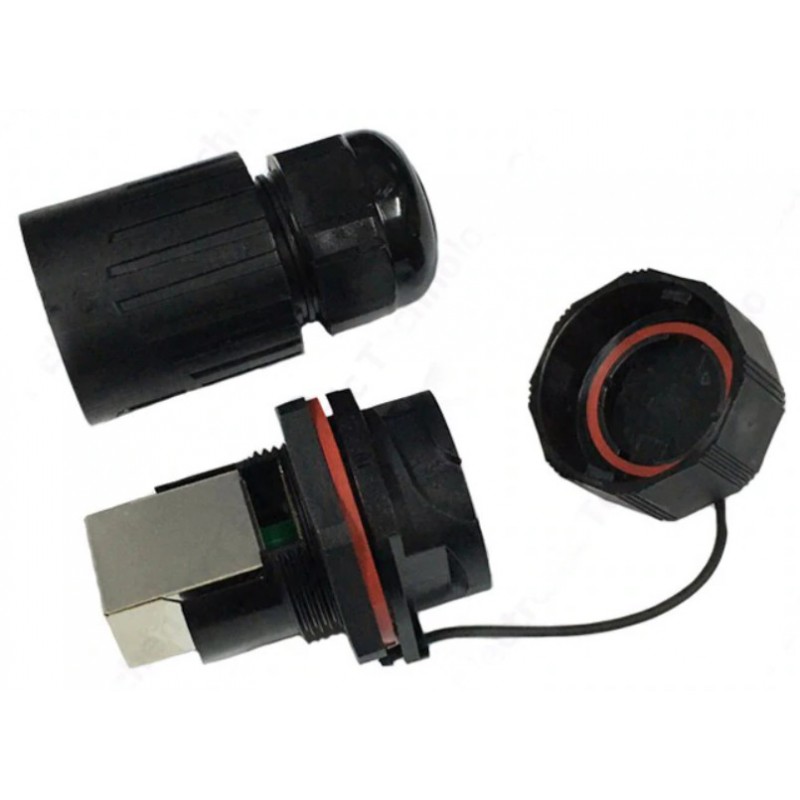 Waterproof RJ45 IP67 connector for industrial and outdoor use