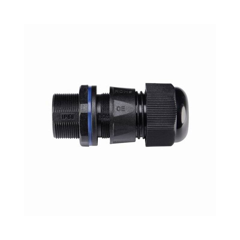 RJ45 IP67 waterproof feed-through connector for chassis and panel mounting, M20 mm