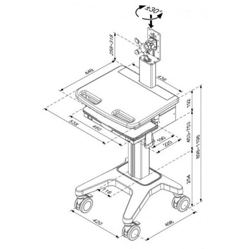 Medical Computing Cart ( HC-151 )