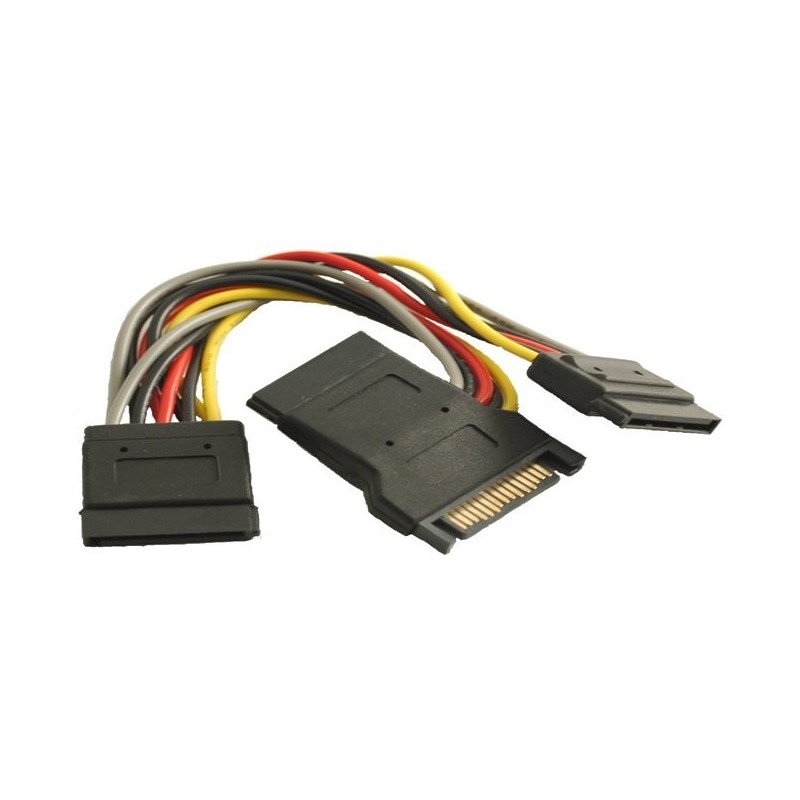 SATA cable with 3 x power plugs