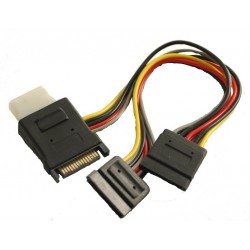 SATA power cable to SATA Molex - Power Distribution Connectors with 2 x SATA outputs