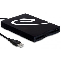 Eksternt USB floppy - diskettedrev til 3,5\" disketter, forsynes vi...
