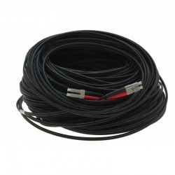 Armored fiber cable, multimode, LC-LC, 50m, 50 / 125my, OM3, Black, LSZH, Duplex