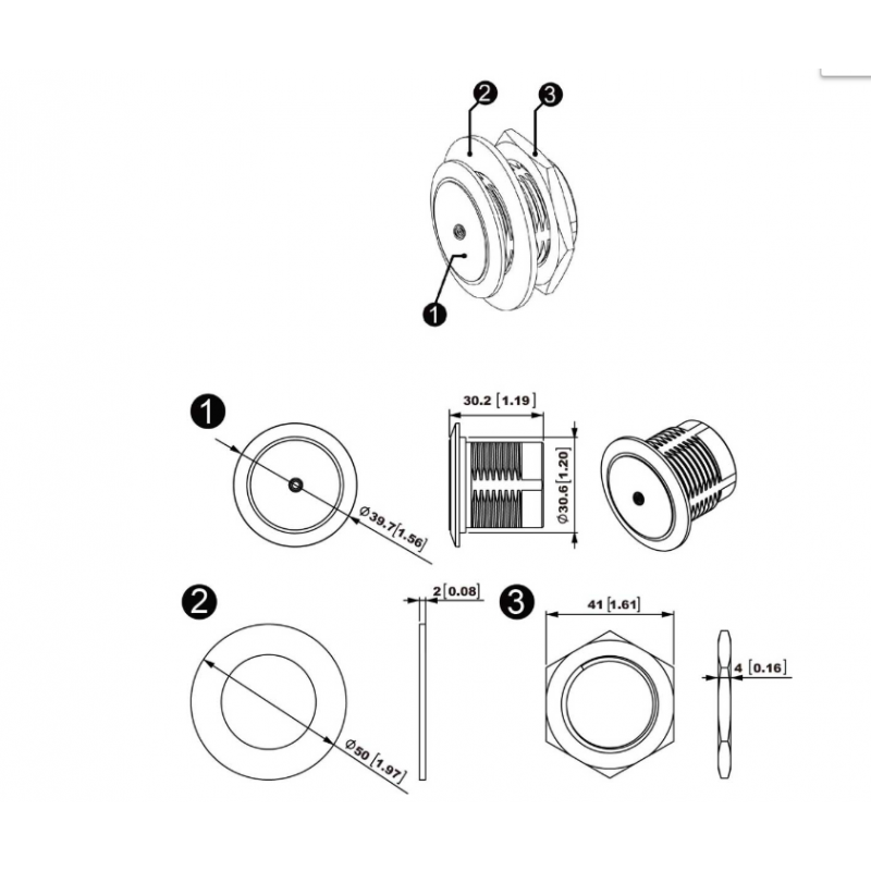 Mini RFID Mifare leser 13.56MHz med minne. Frittstående tilgangskontroll