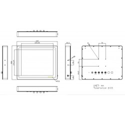 Industriell 17-tommers panel-PC i rustfritt stål – Core i, M.2-utvidelse, IP66/IP69K