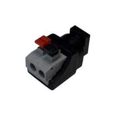 DC connector female 5.5/2.1mm terminal block with push-down clamp