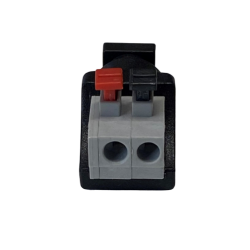DC connector female 5.5/2.1mm terminal block with push-down clamp