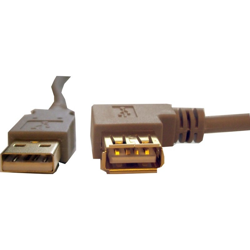 USB A han - A hun, 90° vinkelkabel