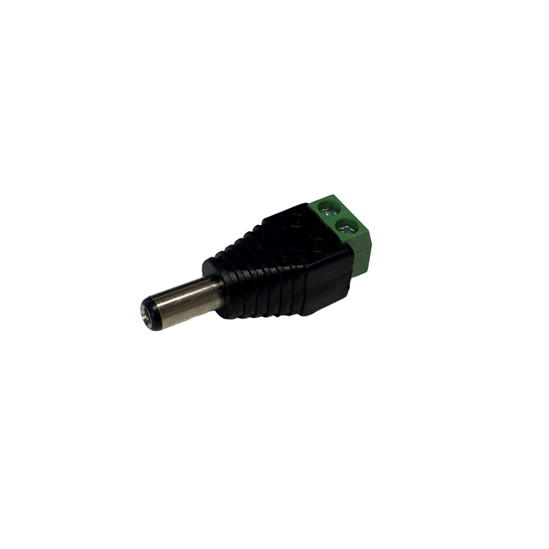 DC connector male 5.5/2.5mm screw terminal block