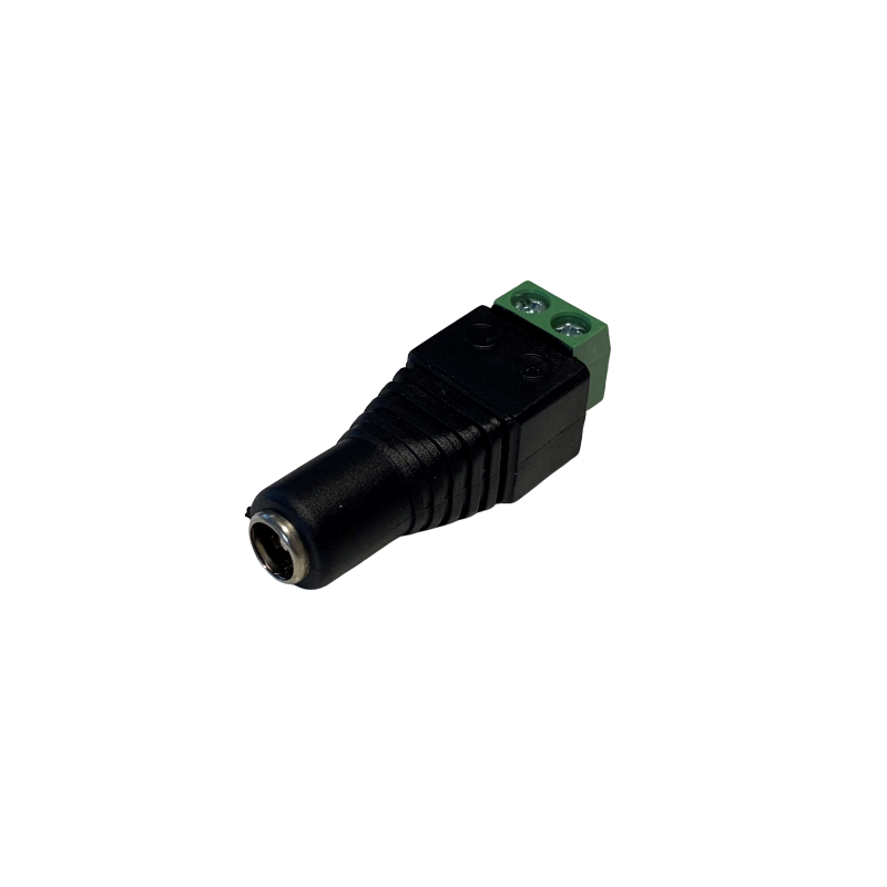 DC-kontakt hunn 5,5/2,1 mm skrueterminalblokken