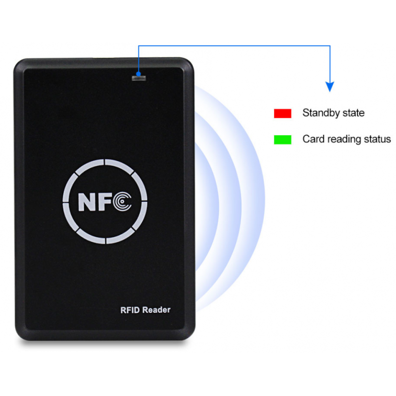 RFID Duplicator, 125kHz / Mifare / NFC reads / writes with USB interface. Can clone uid.