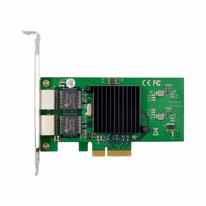 Intel 82576Eb, PCI Express, Dual Port Gigabit, Ethernet, LAN, Map 2 Ports Net card PCIEX