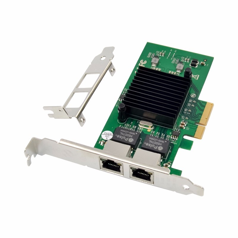 Intel 82576Eb, PCI Express, Dual Port Gigabit, Ethernet, LAN, Map 2 Ports Net card PCIEX