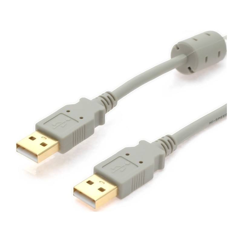 USB2 kabel, A han – A han med ferritkerne, 1 mforTil smartphones m....