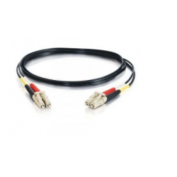 Armored fiber cable, multimode, LC-LC, 10m, 62,5 / 125my, Black, LSZH, Duplex