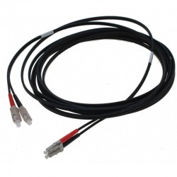 Armored fiber cable, single mode, 20m, 9 / 125my, blue, LSZH, Duplex